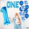 Blue 1 Balloon for First Birthday – Pack of 12 | Blue Number 1 Balloons for 1st Birthday Party Decorations (Blue)
